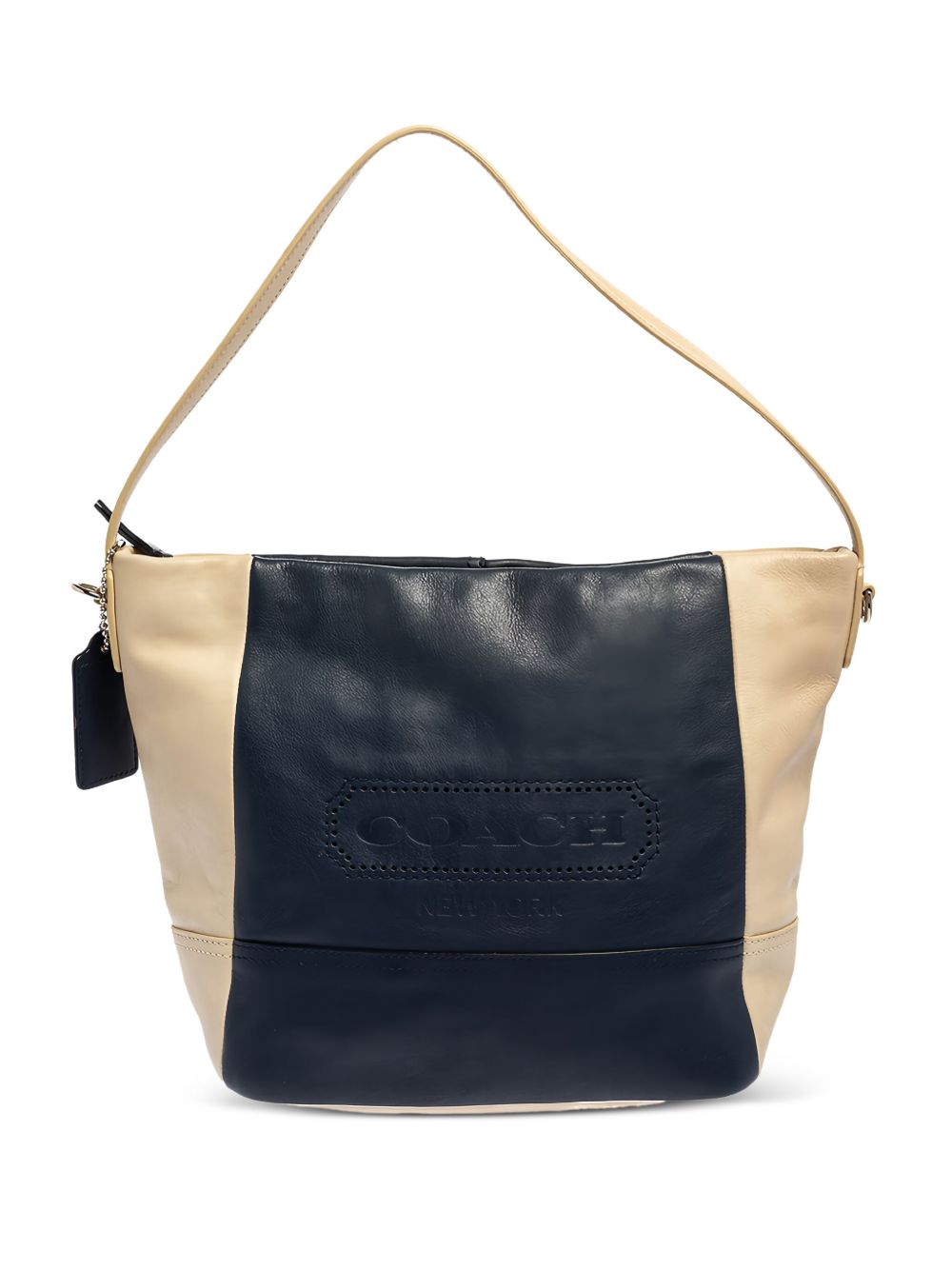 Pre-owned leather panelled shoulder bag