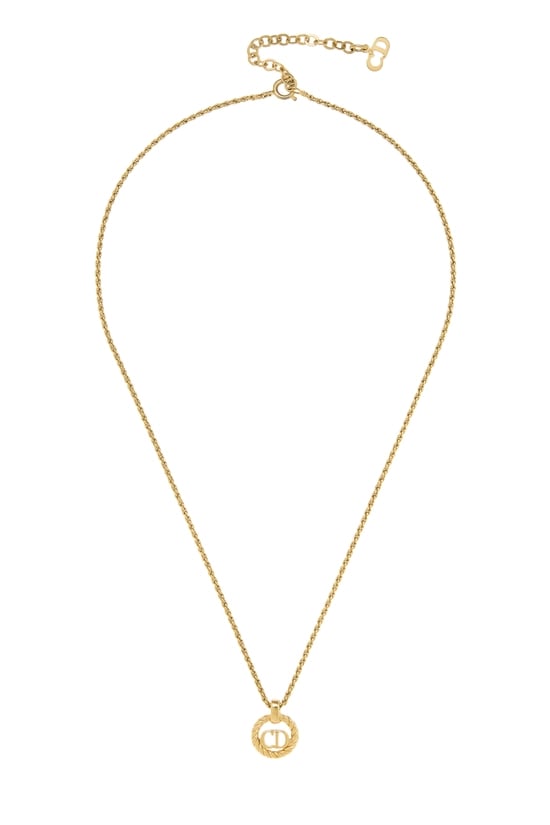 Gold 'CD' Necklace Small