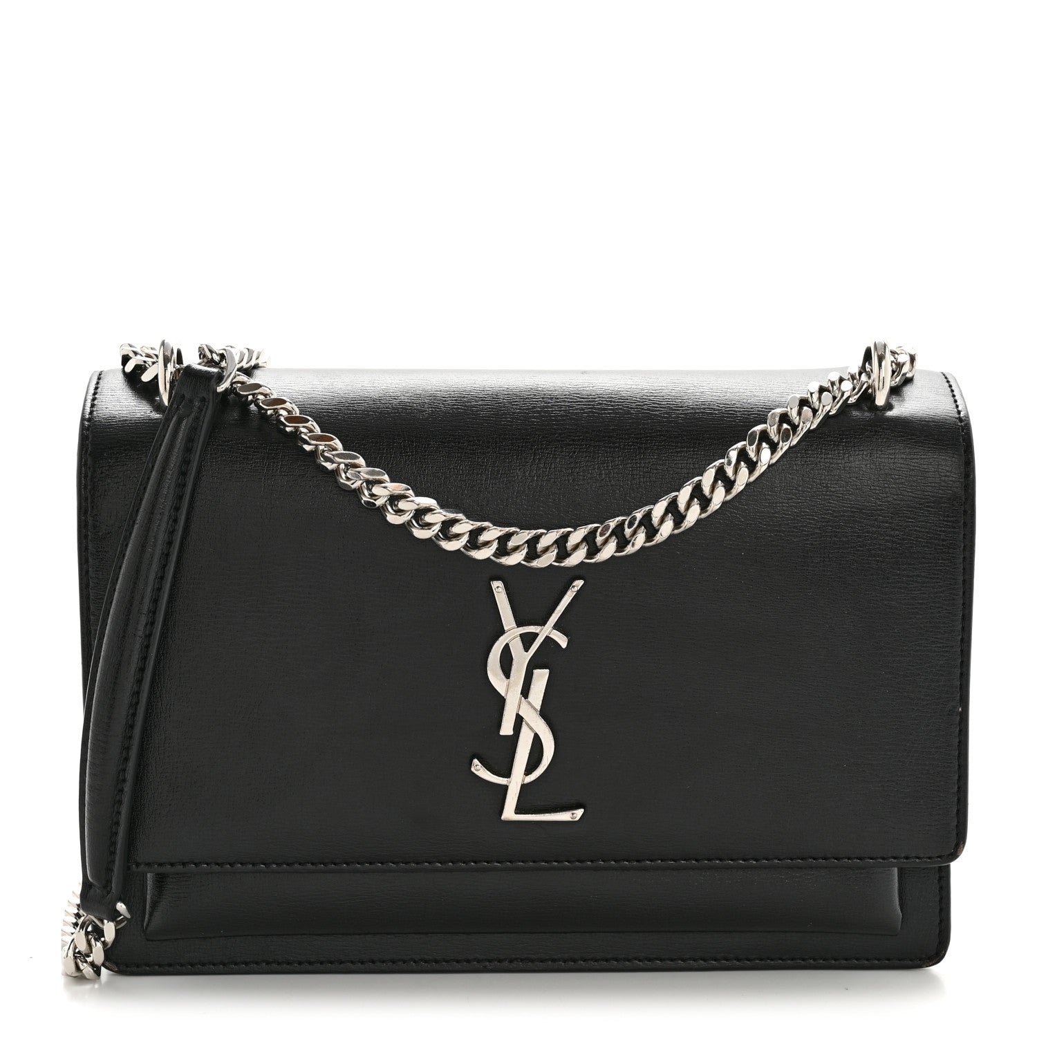 Saint Laurent Calfskin Medium Monogram Sunset Black