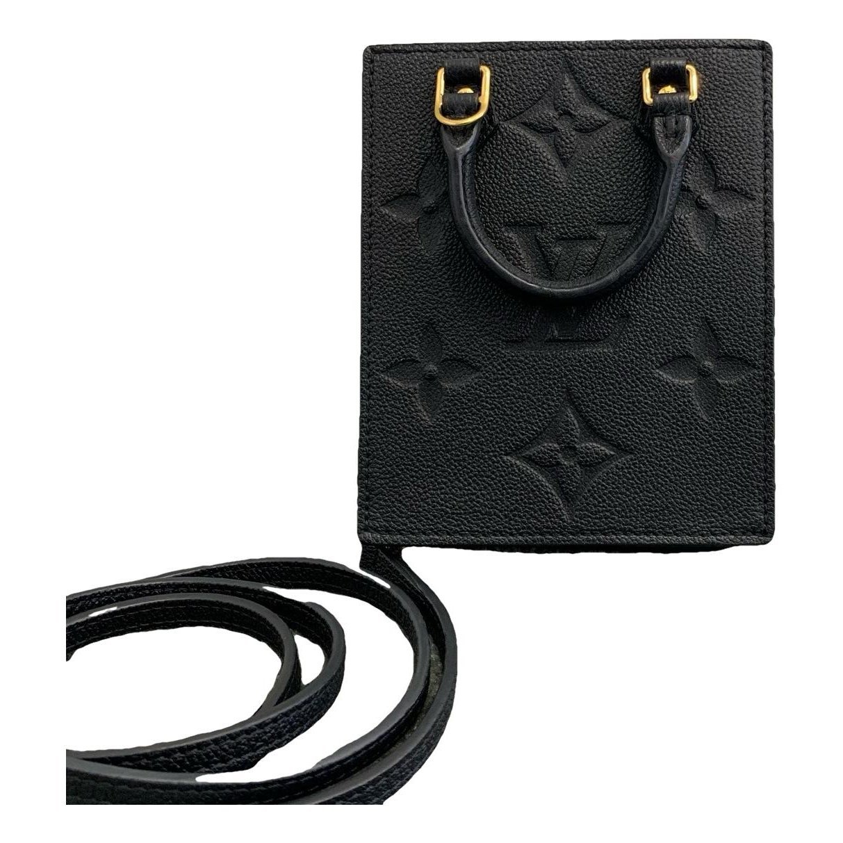 Plat leather handbag