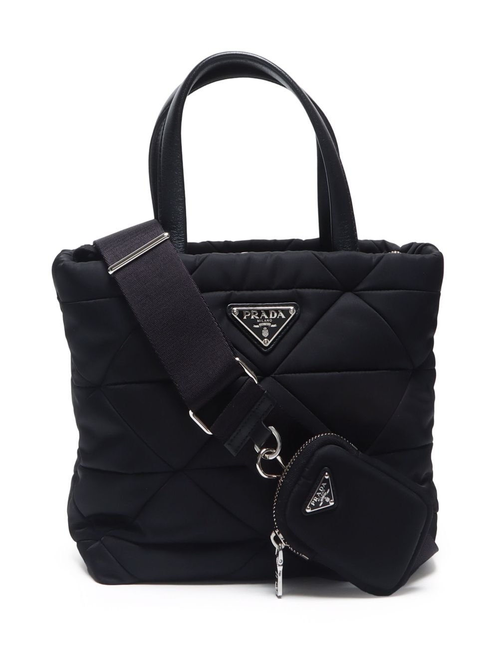 Prada 2024 small quilted Re-Nylon two-way handbag