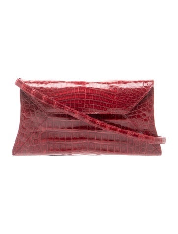 Nancy Gonzalez Embossed Leather Clutch