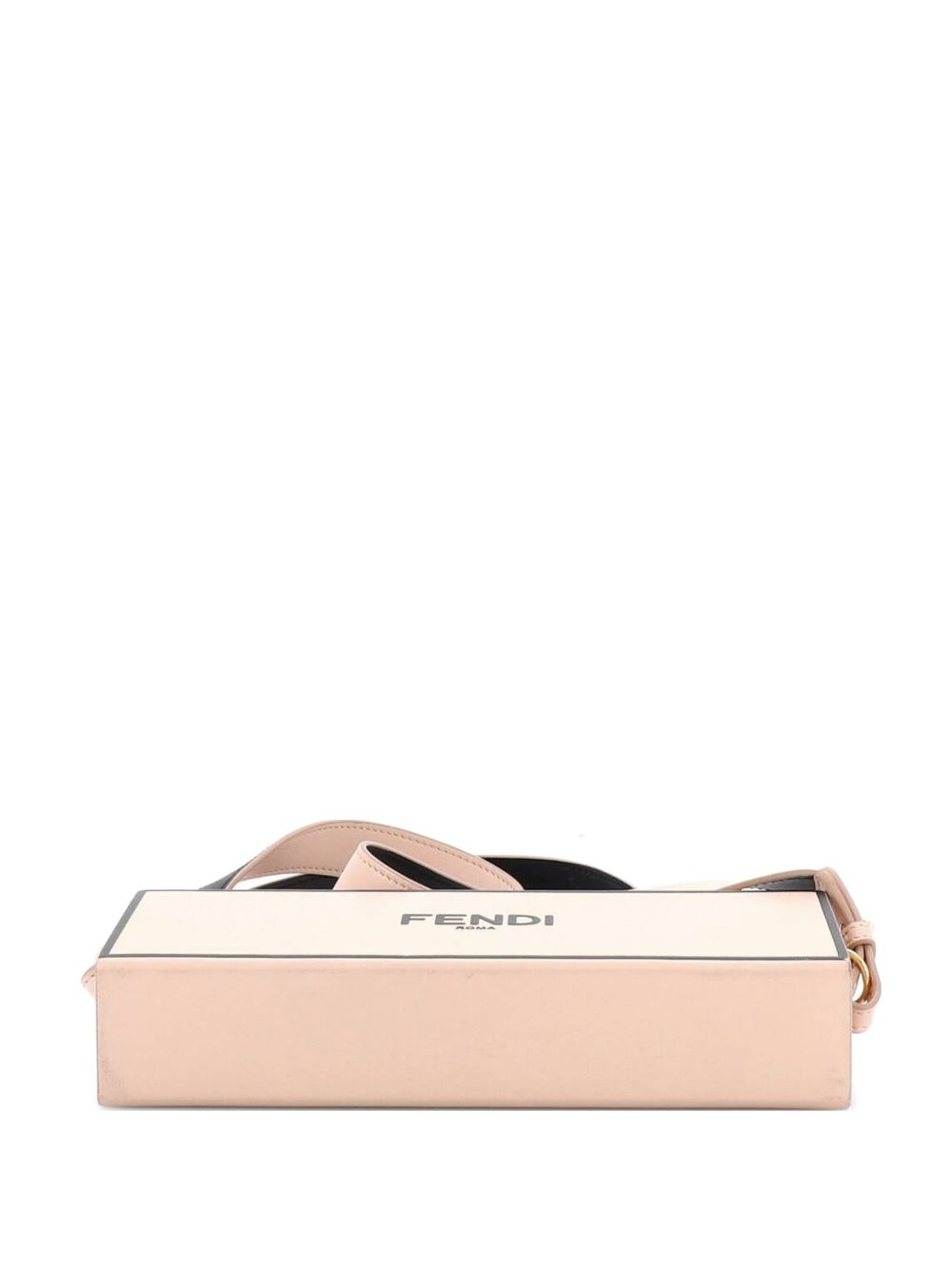 Fendi Logo Horizontal Box Crossbody Bag Leather clutch bag