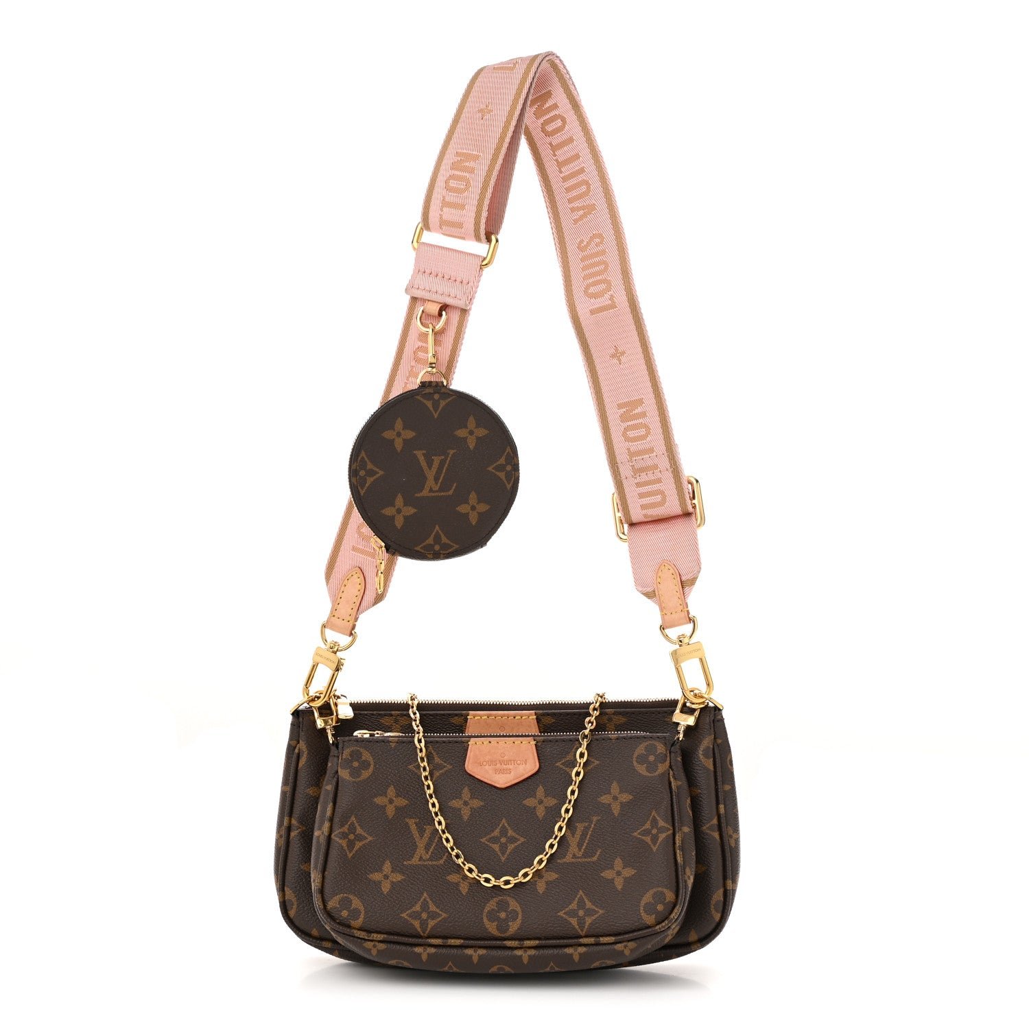 Louis Vuitton Monogram Multi Pochette Accessories Rose Clair