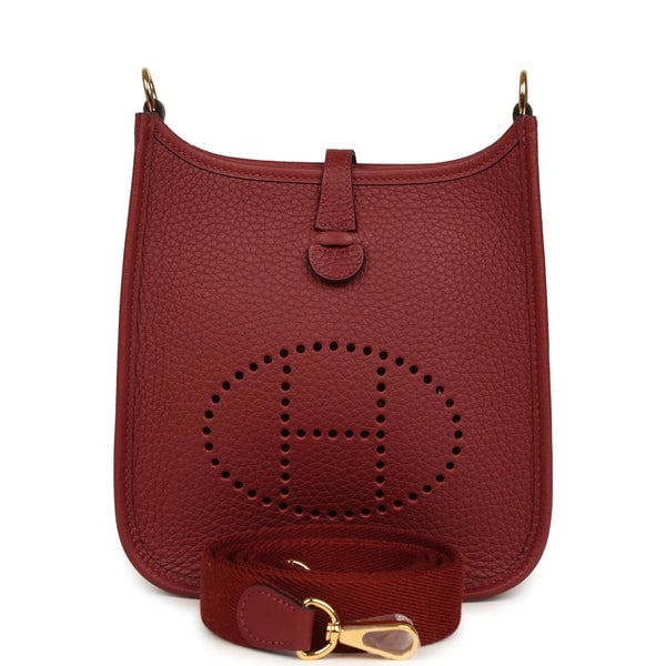 Hermes Hermes Evelyne TPM Rouge H Clemence Gold Hardware