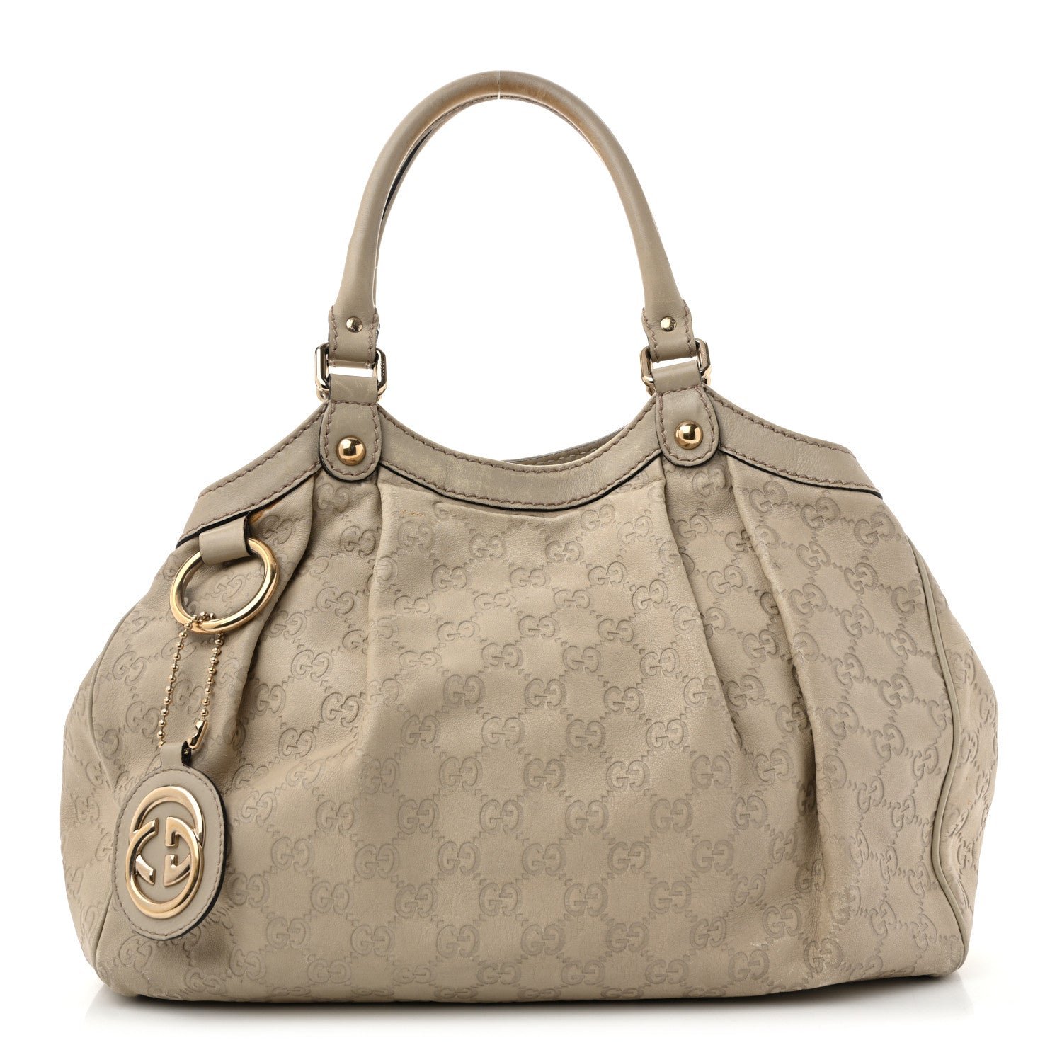 Gucci Guccissima Medium Sukey Tote Mystic White
