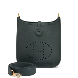 Hermes Vert Fonce Clemence Evelyne TPM 16 Gold Hardware, 2024