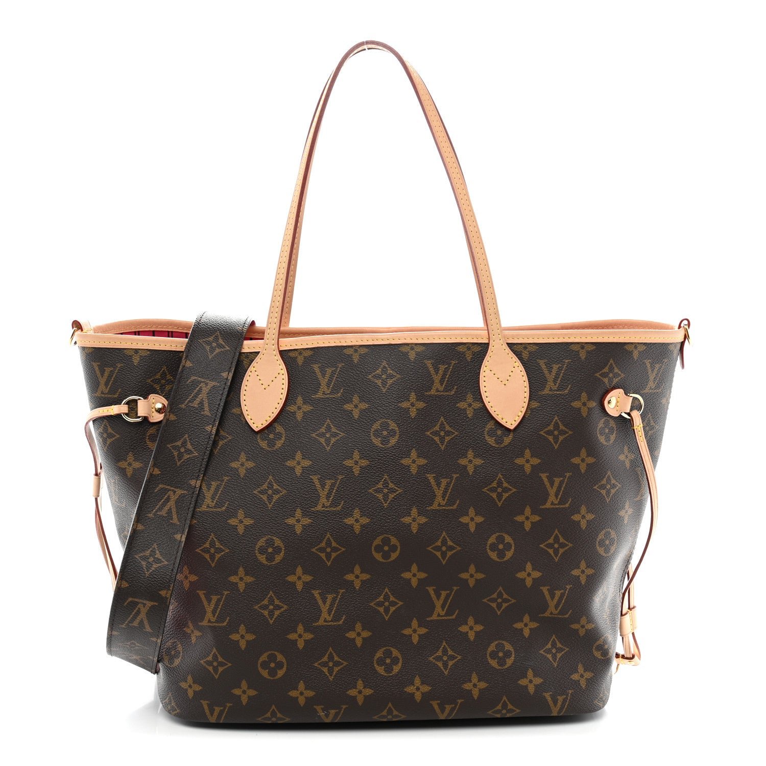 Louis Vuitton Monogram Inside Out Neverfull Bandouliere MM Rose Pondichery