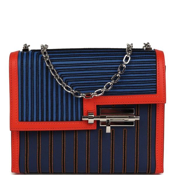 Hermes Hermes Mini Verrou 17 Capucine, Bleu Electric, Bleu Saphir Swift Palladium Hardware