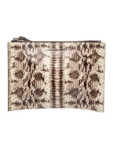 Embossed Leather Clutch