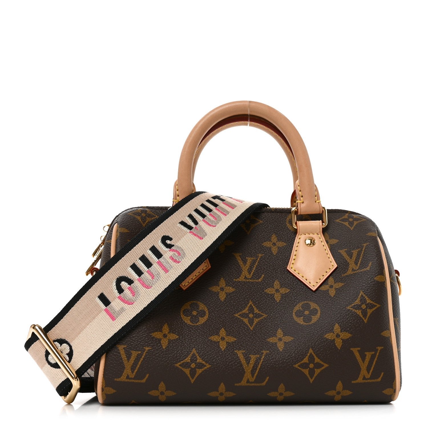 Louis Vuitton Monogram Speedy Bandouliere 20   Black