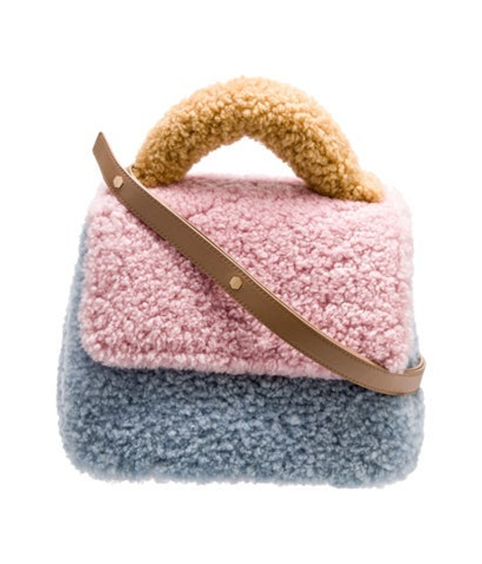 Mlouye Shearling Top Handle Bag