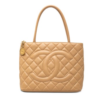 Caviar Calfskin Medallion Tote