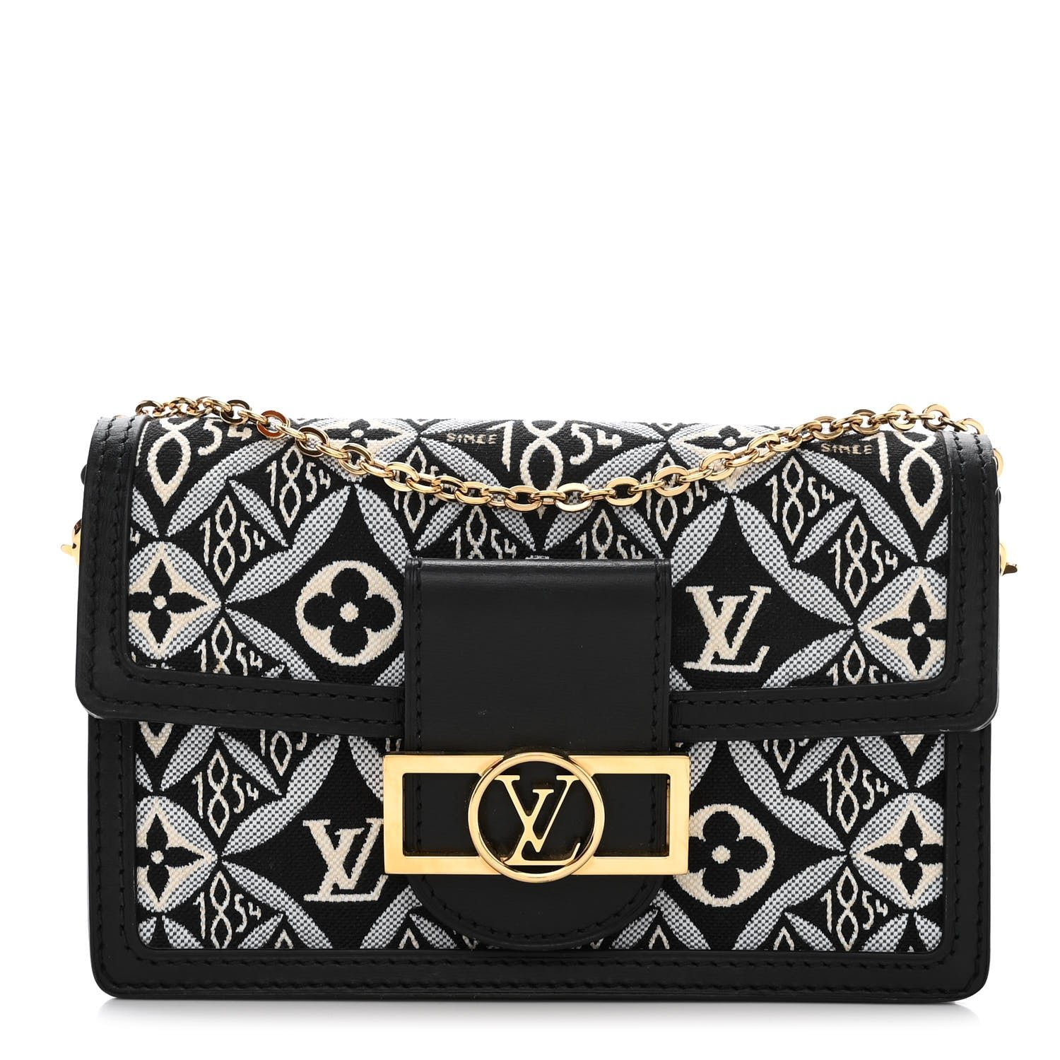 Louis Vuitton Jacquard Since 1854 Dauphine Chain Wallet Grey