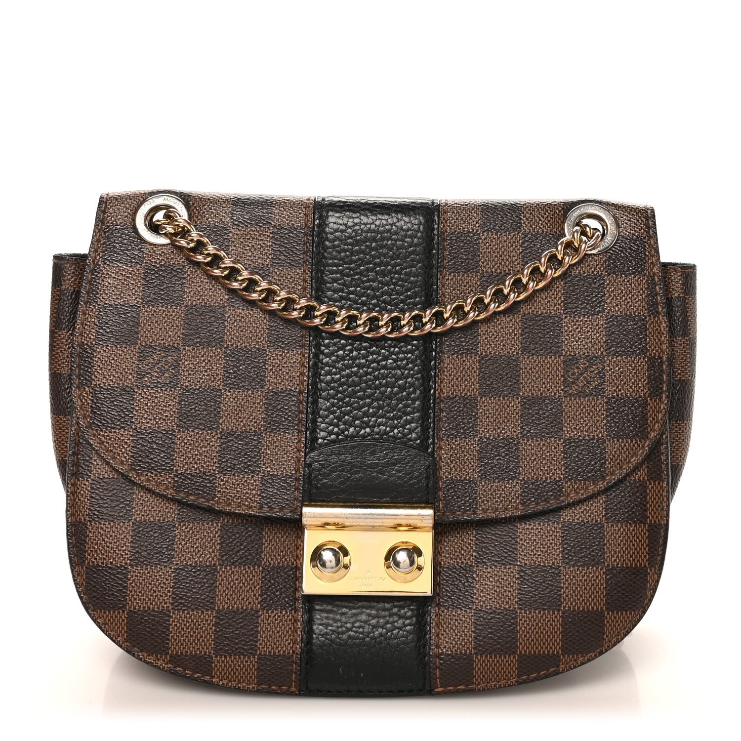 Louis Vuitton Damier Ebene Cuir Taurillon Wight Black
