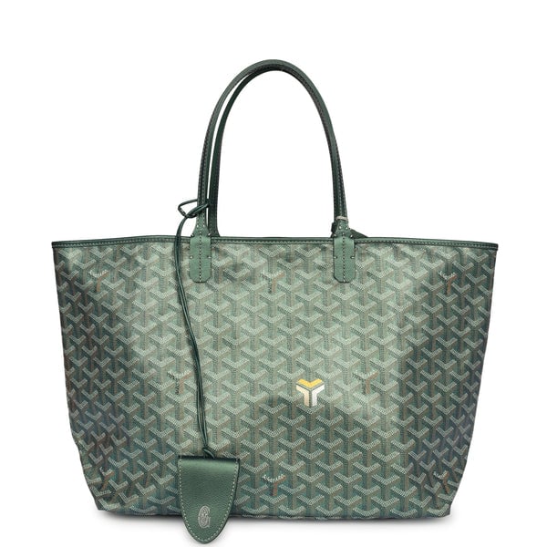 Goyard Goyardine Pearly Green St. Louis PM Tote Bag Palladium Hardware