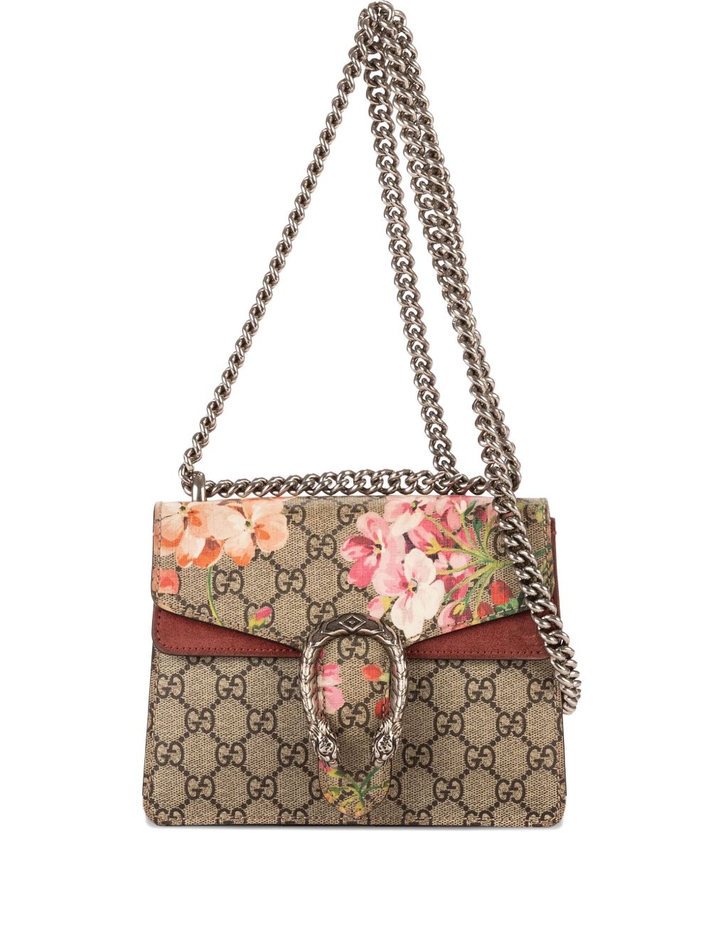 floral-print chain bag