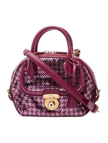 Salvatore Ferragamo Sequins Top Handle Bag