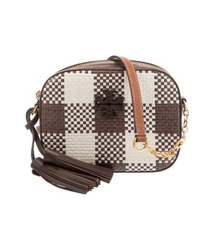 Tory Burch Burch Raffia Crossbody Bag