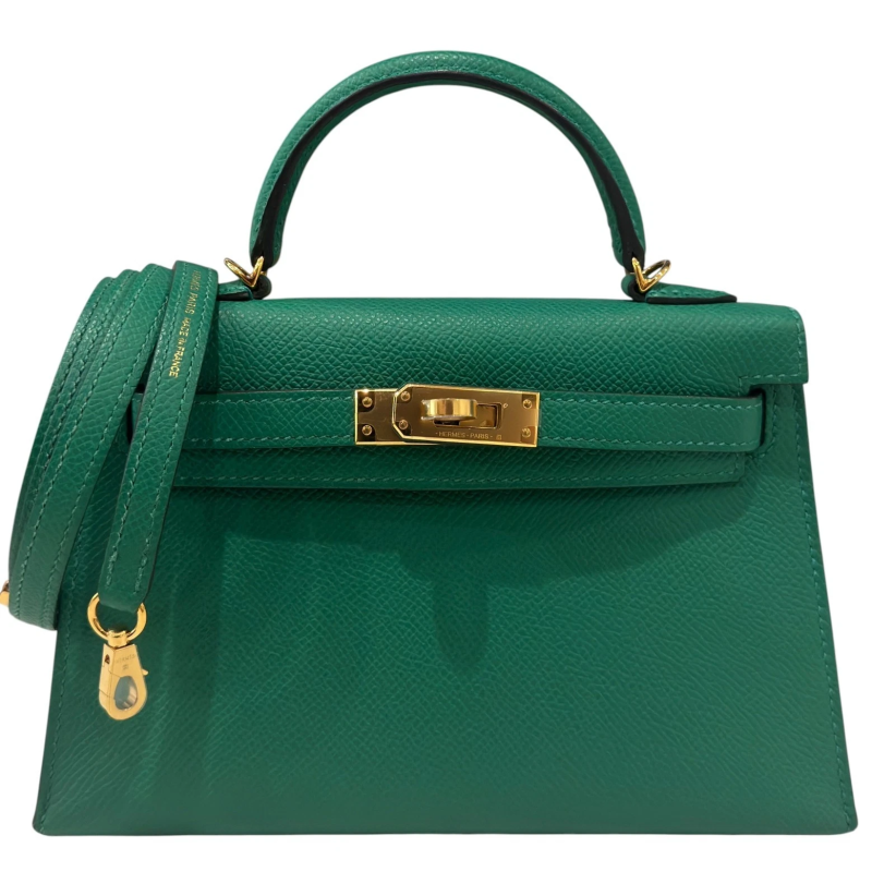 Vert Vertigo Epsom Mini Kelly 20 II Gold Hardware, 2024