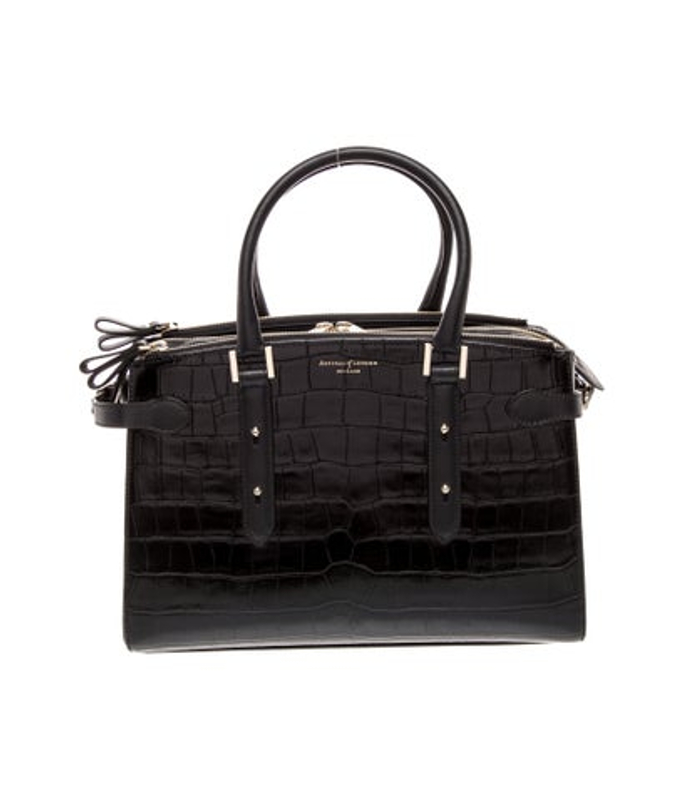 Aspinal of London Of London Embossed Leather Top Handle Bag