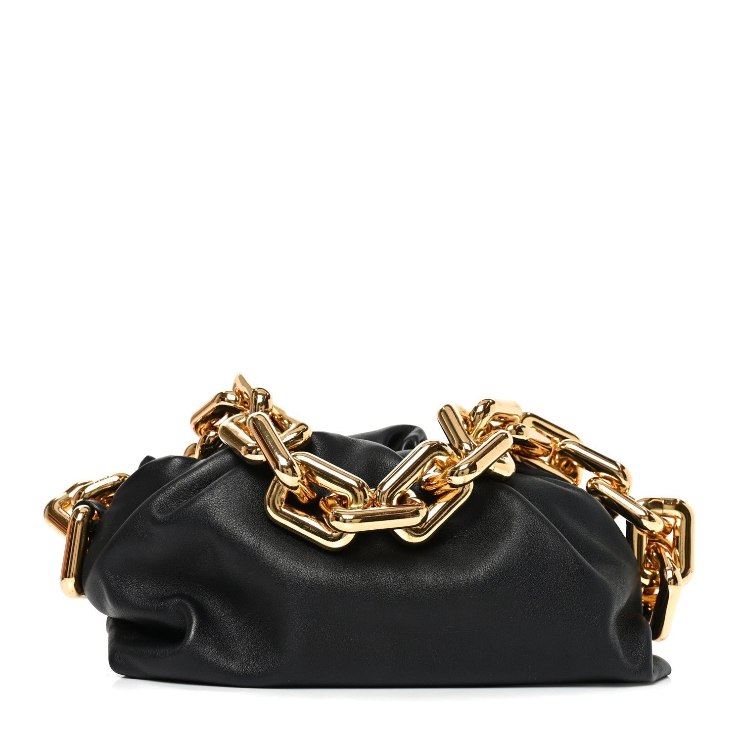 Bottega Veneta Bottega Veneta Calfskin The Pouch Chain Black