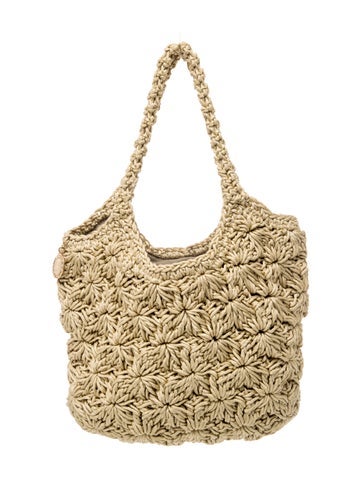 Stella McCartney Raffia Top Handle Bag