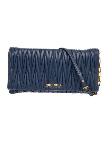 Miu Miu Leather Matelasse Nappa Leather Shoulder Bag