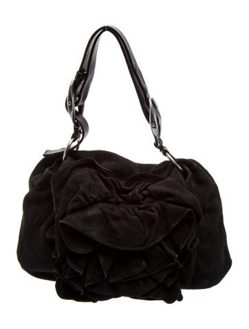 Suede Top Handle Bag