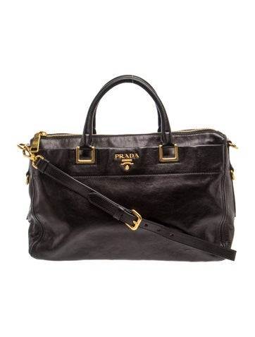 Signature PRADA GLACE CALF HANDLE BAG