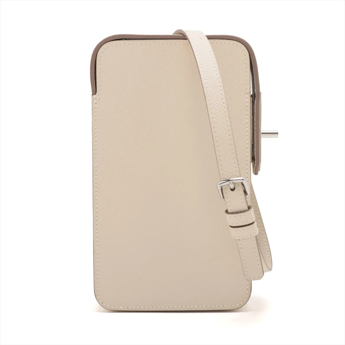 Hermès Akabox Veau Epsom Craie Silver Metal Fittings