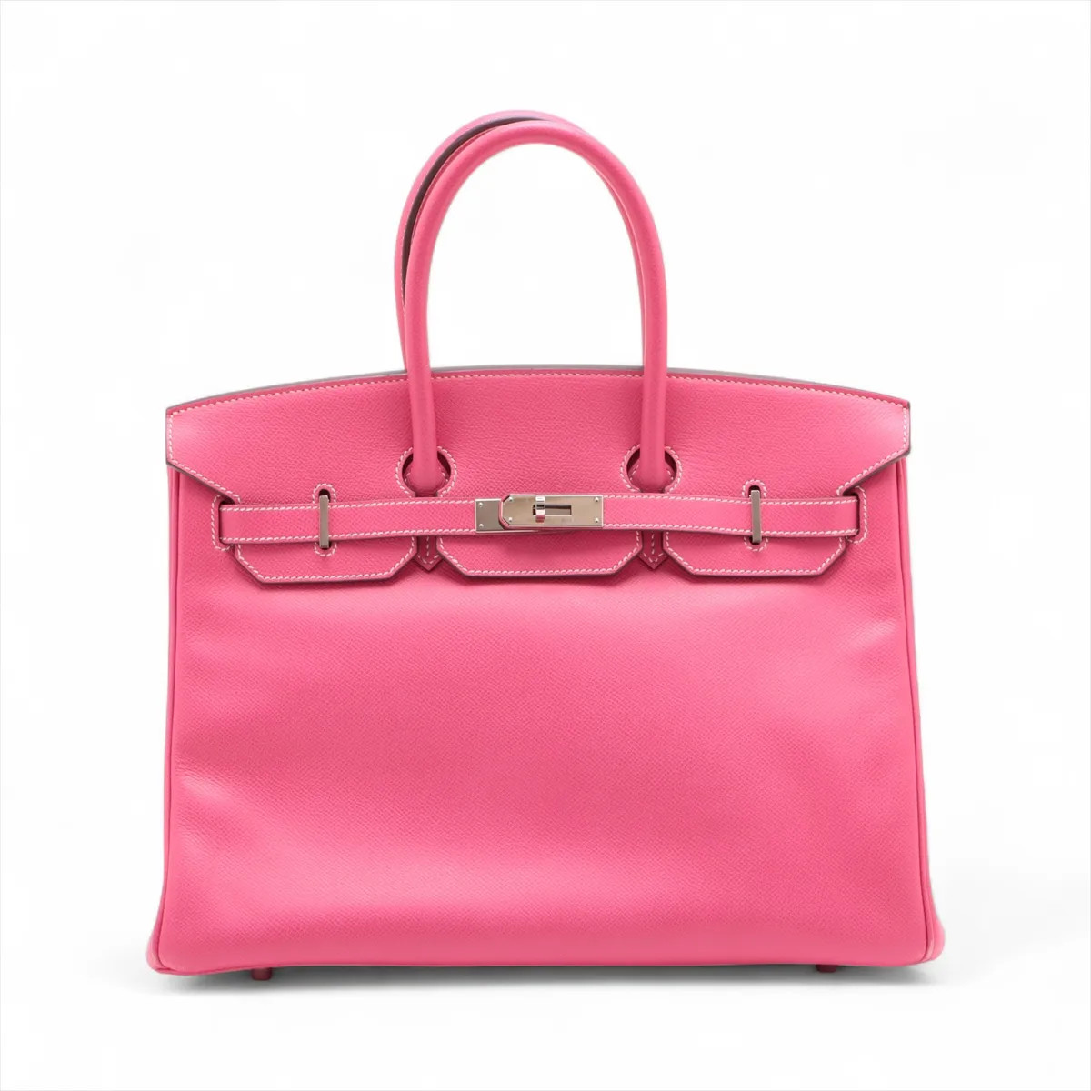 Hermès Candy Birkin 35 Veau Epsom Rose tyrien × Ruby Silver Metal Fittings