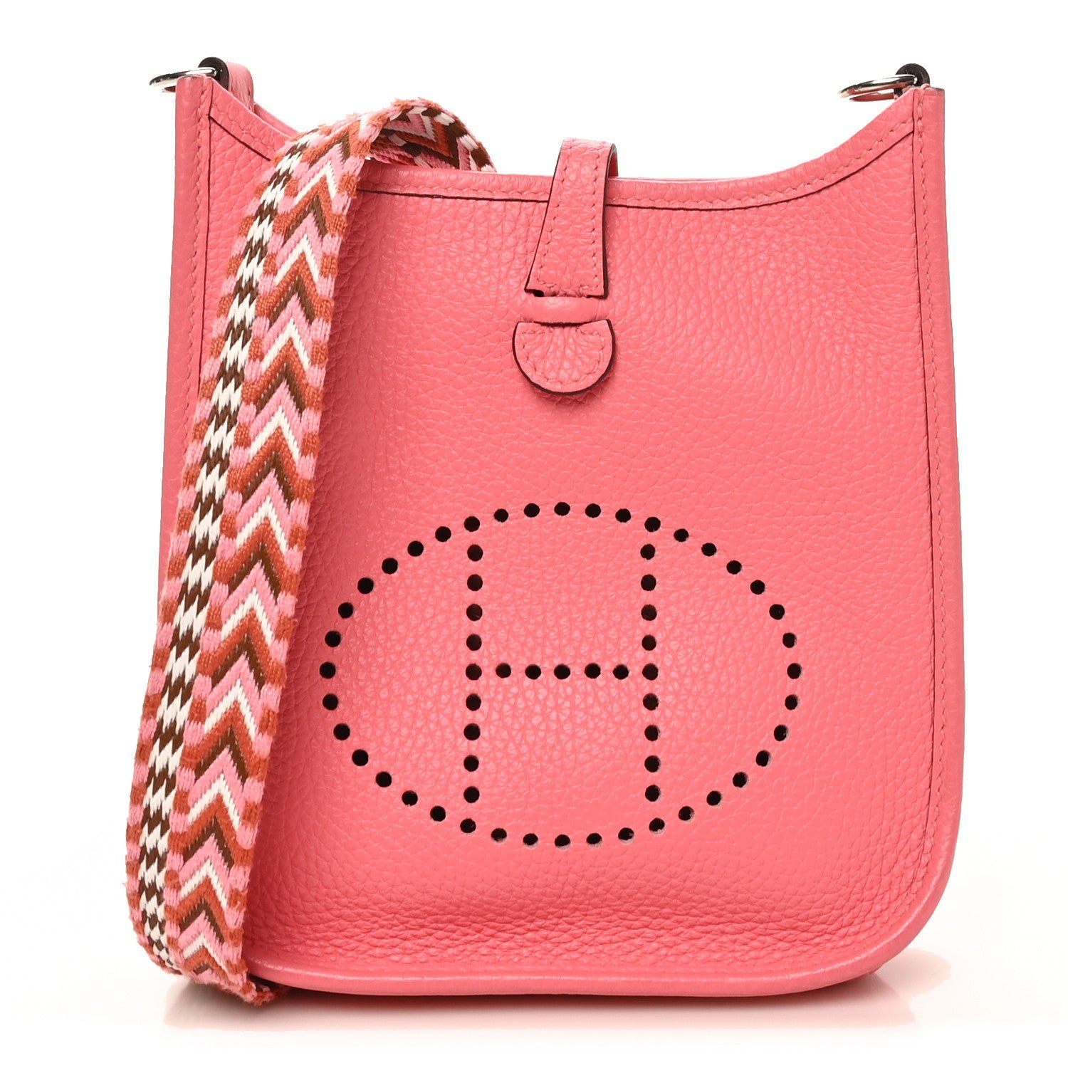 Hermes Taurillon Clemence Allegro Evelyne TPM Rose Azalee Rose Confetti