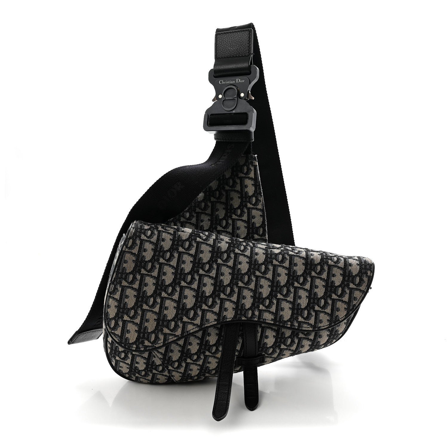 Christian Dior Oblique Mens Saddle Bag Blue