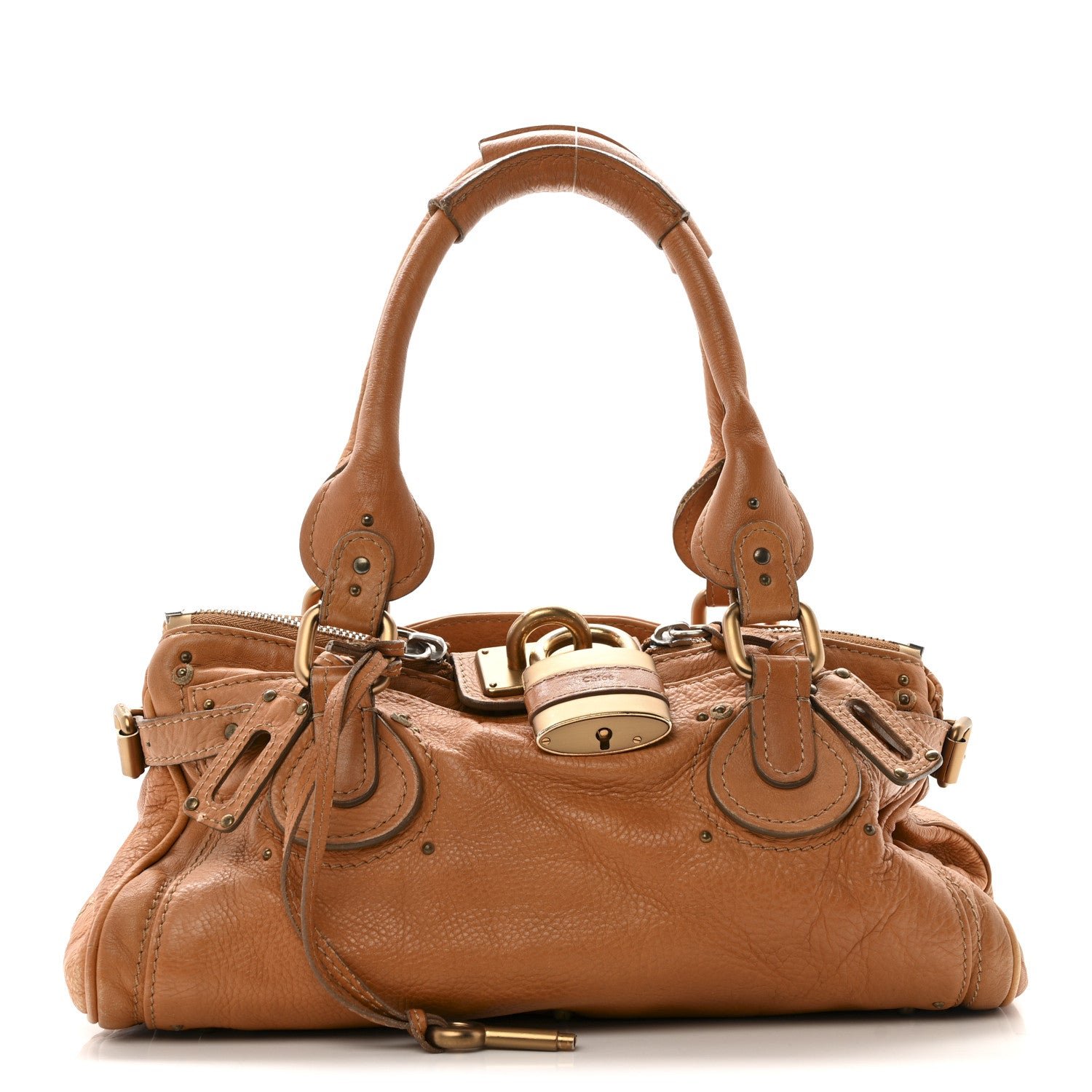Chloe Chloe Calfskin Medium Paddington Satchel Tan
