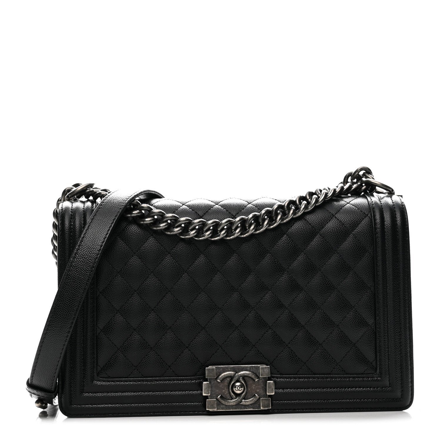 Chanel Caviar Quilted New Medium Boy Flap Black