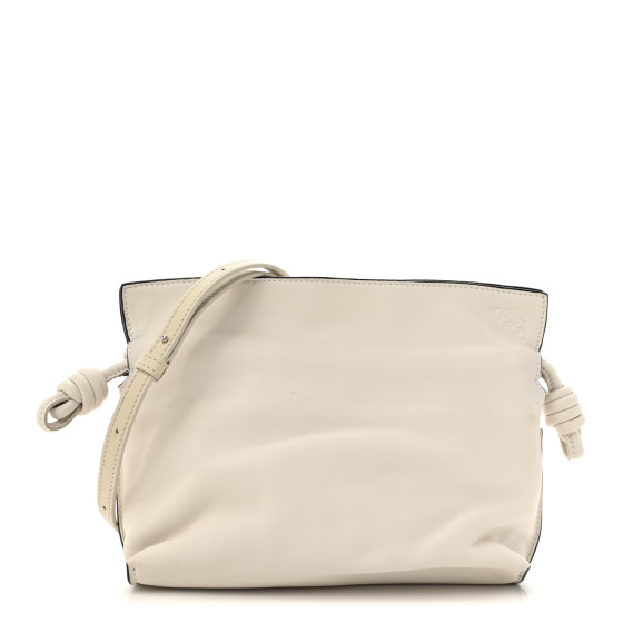 Loewe Calfskin Mini Flamenco Knot Clutch Angora