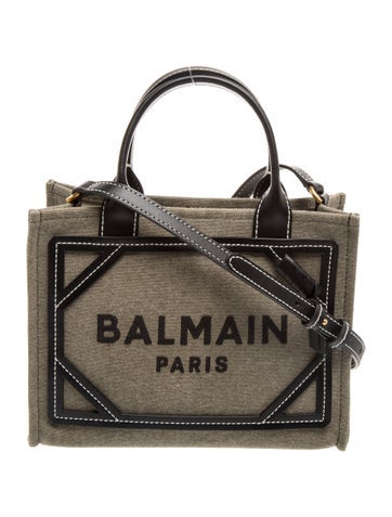 Balmain Canvas Shoulder Bag Small