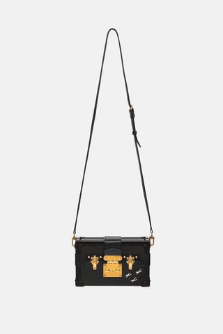 Louis Vuitton Black Epi Petite Malle Trunk Bag