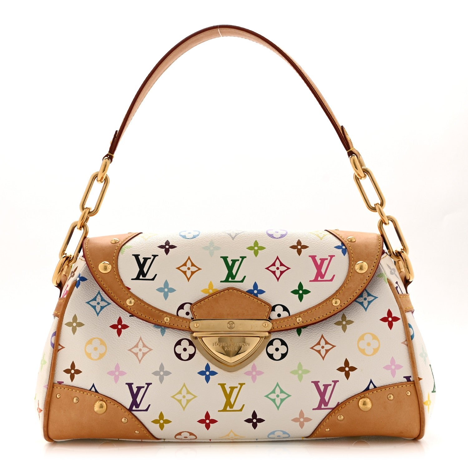 Louis Vuitton Monogram Multicolor Beverly MM White