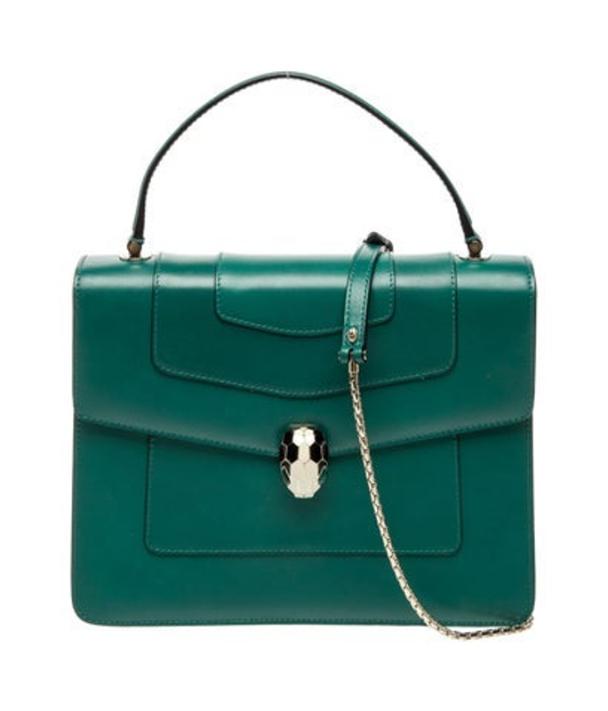 Bvlgari Leather Serpenti Forever Top Handle Bag
