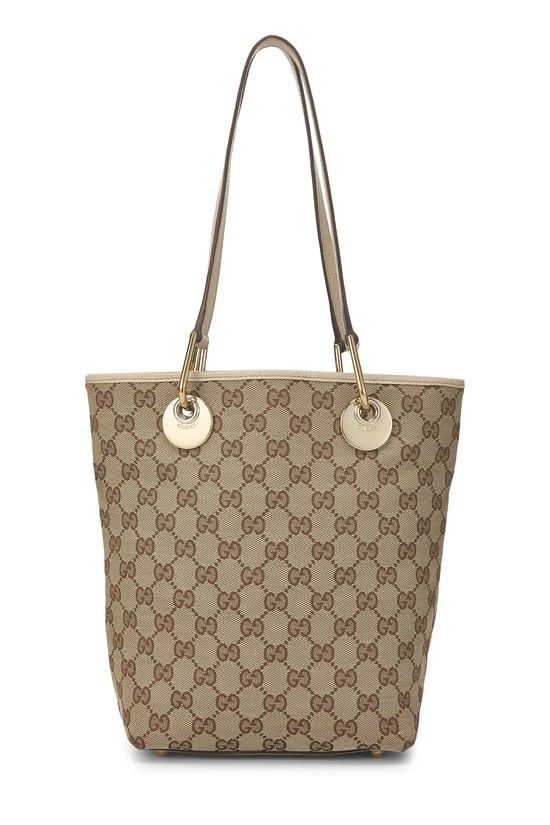 White Original GG Canvas Eclipse Bucket Bag