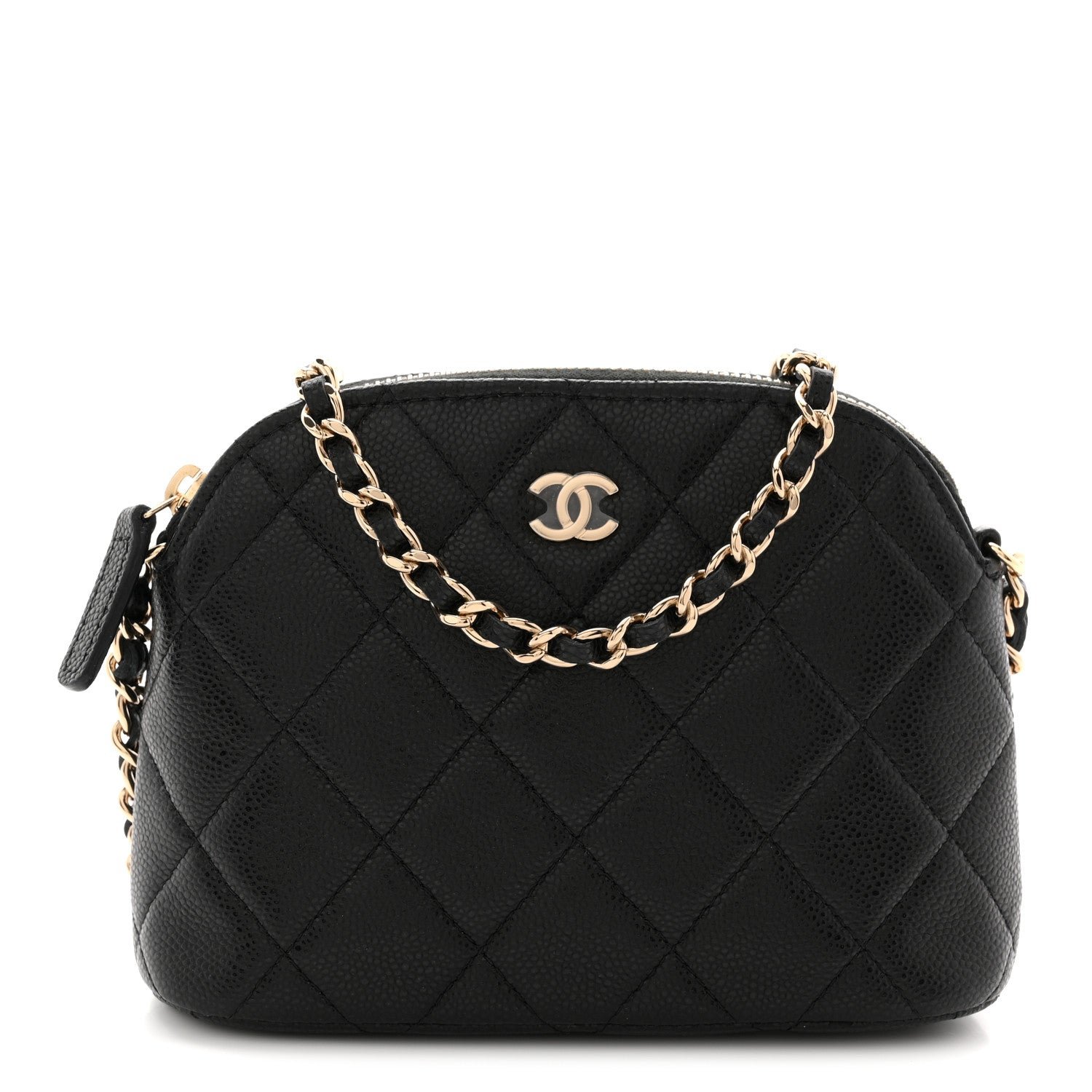 Chanel Caviar Quilted Classic Clutch With Chain Black