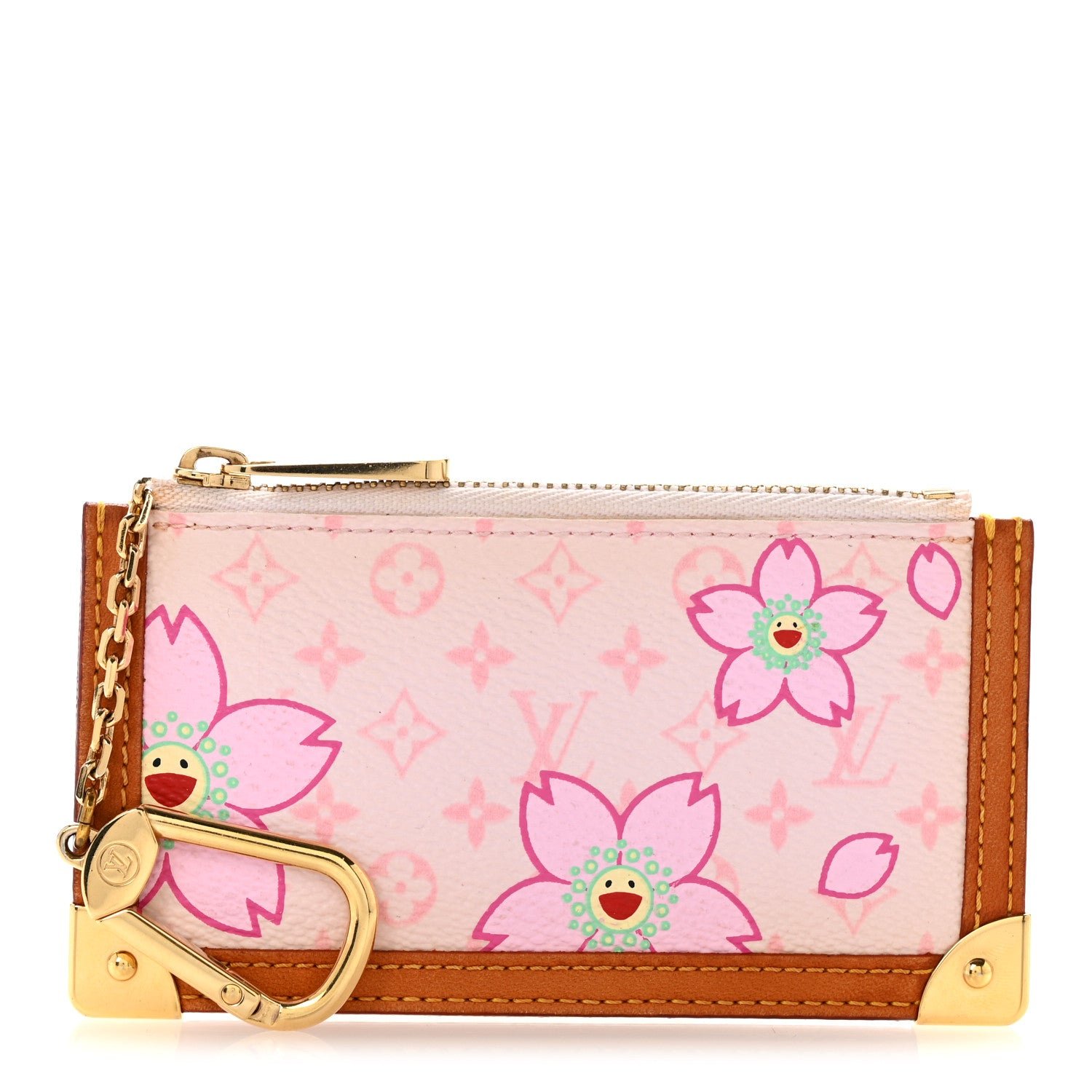 Louis Vuitton Monogram Cherry Blossom Key Pouch Pink