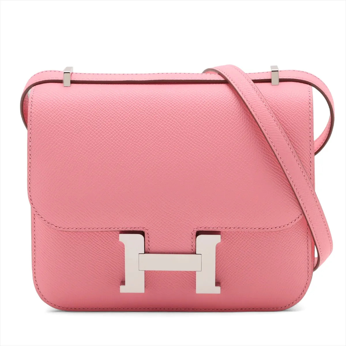Hermès Constance 3 Mini 18 Miroir Veau Epsom Rose confetti Silver Metal Fittings