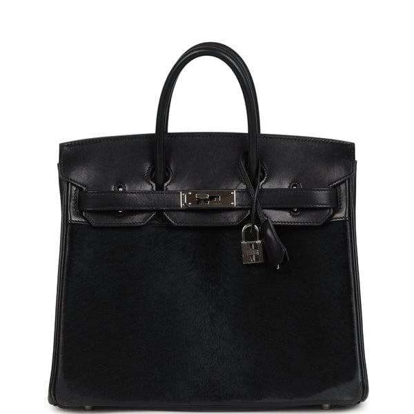 Hermes Vintage Hermes Birkin 28 HAC Black Evercalf and Troika Palladium Hardware