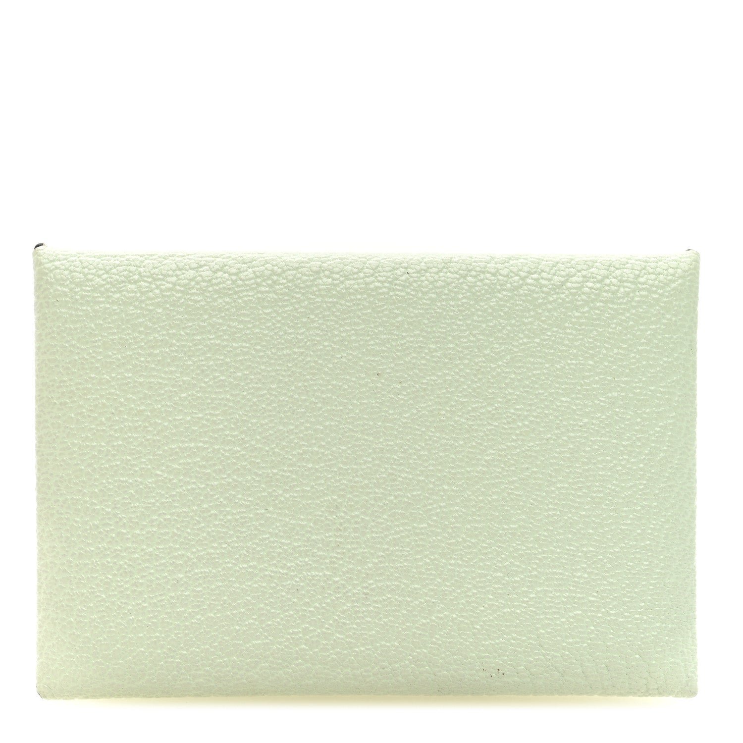 Hermes Chevre Mysore Verso Calvi Card Case Vert Fizz Bleu Zephyr