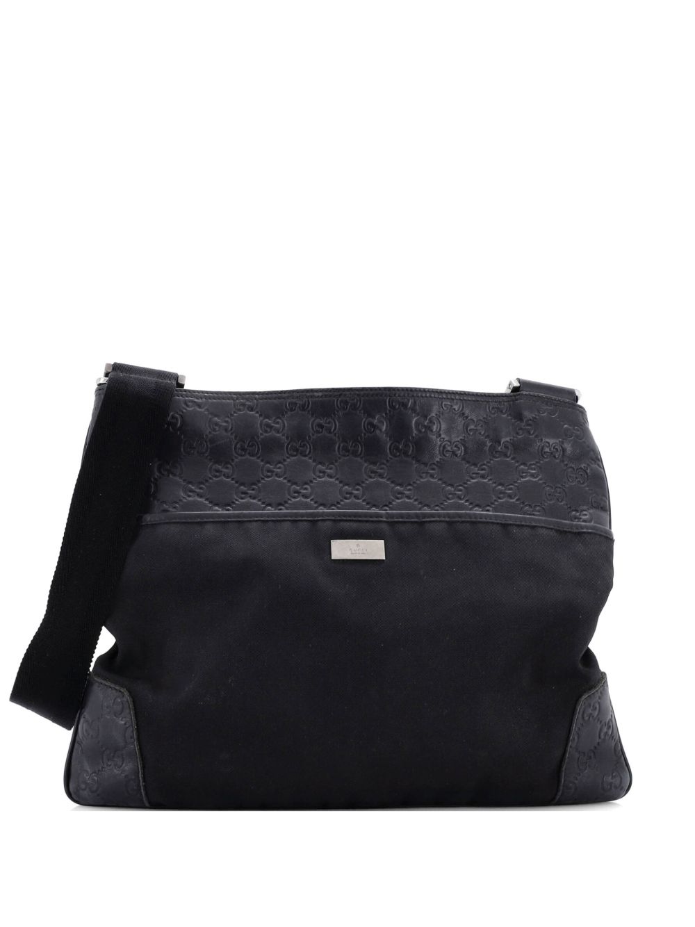 Zip Top Messenger Bag Guccissima Leather Large crossbody bag