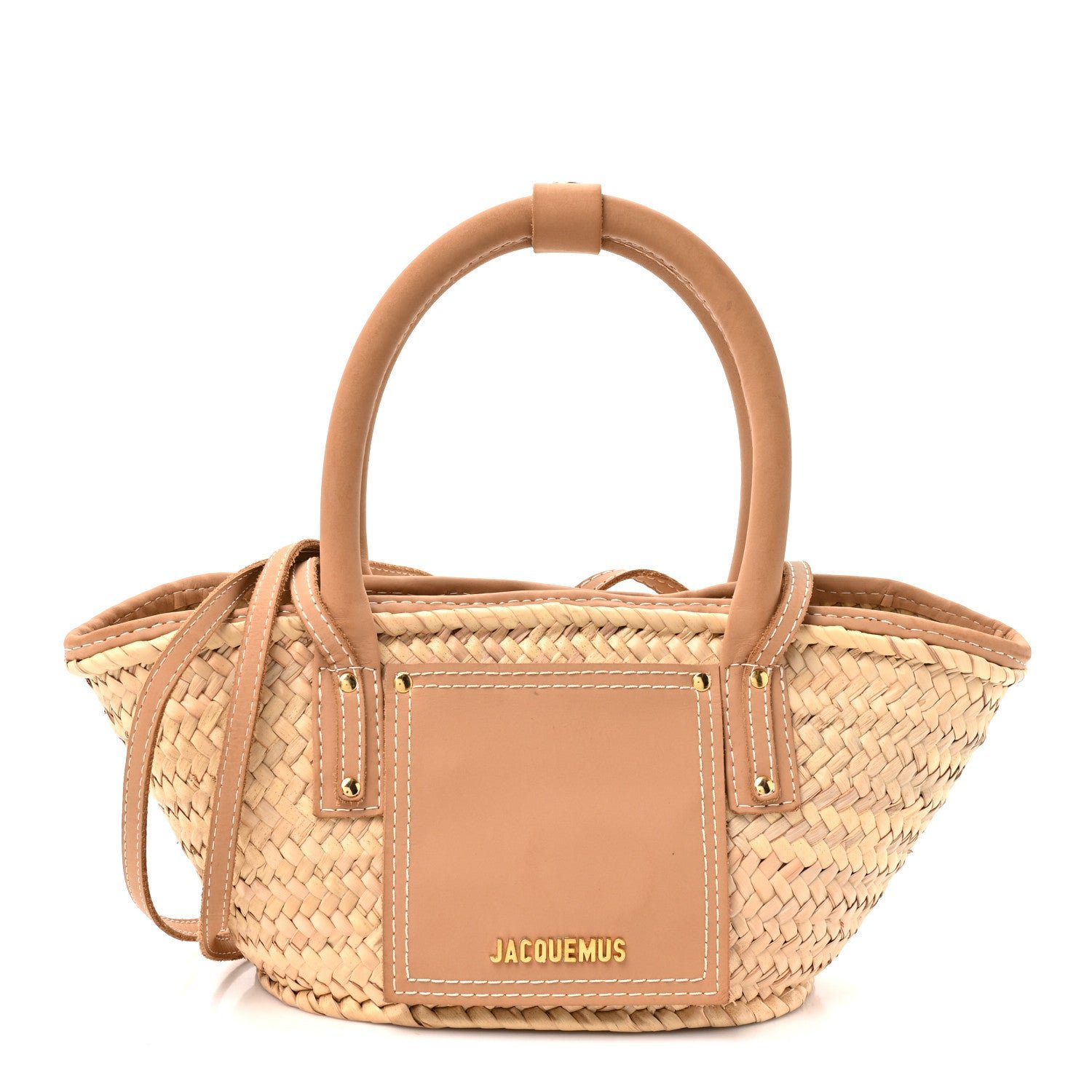 Jacquemus Raffia Le Petit Panier Soli Light Brown