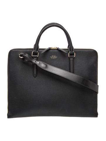 Smythson Leather Top Handle Bag